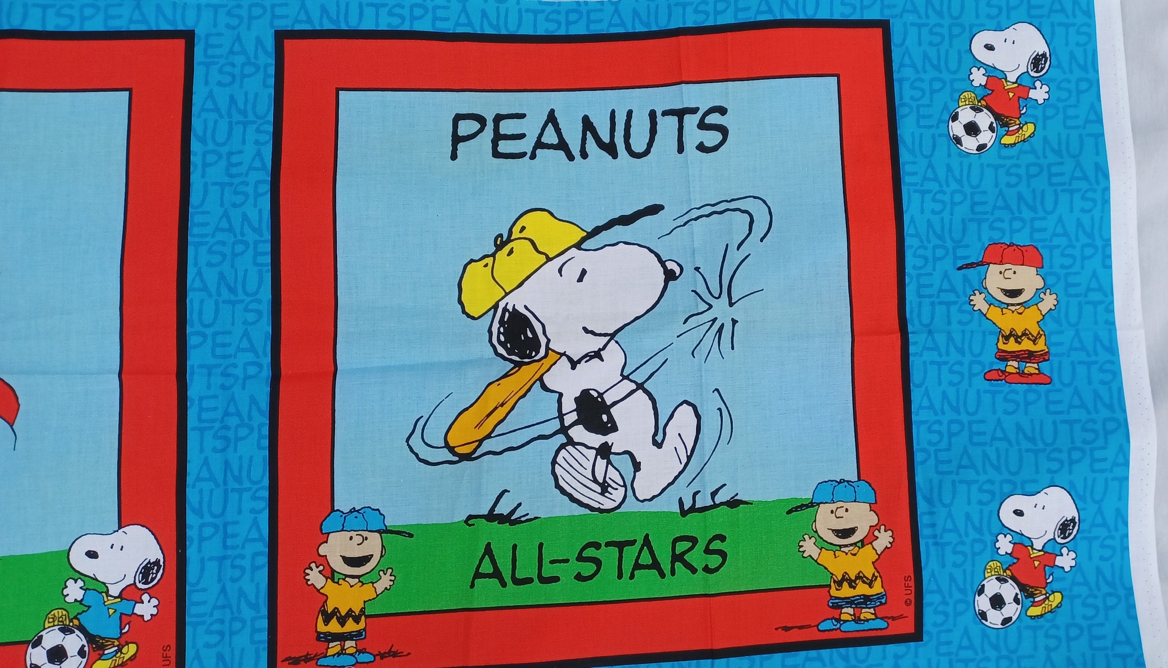 Vintage Peanuts Charlie Brown and Snoopy Pillow Fabric Panels - Etsy