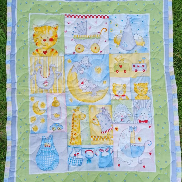 Quilted Baby Blanket Etsy