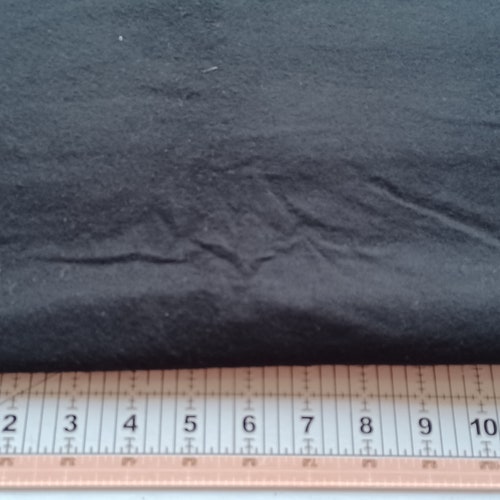 Solid Black Flannel Fabric by the Yard Etsy