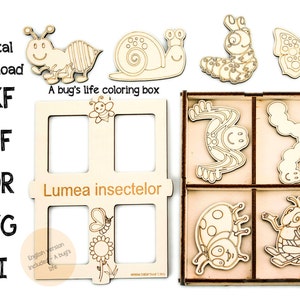 Bugs vector laser cut template, Bugs for painting laser model, Vector cut file, Digital vector art, CNC file, CNC pattern, SVG