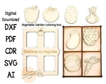 File di taglio laser dell'orto: modello da dipingere (download digitale)