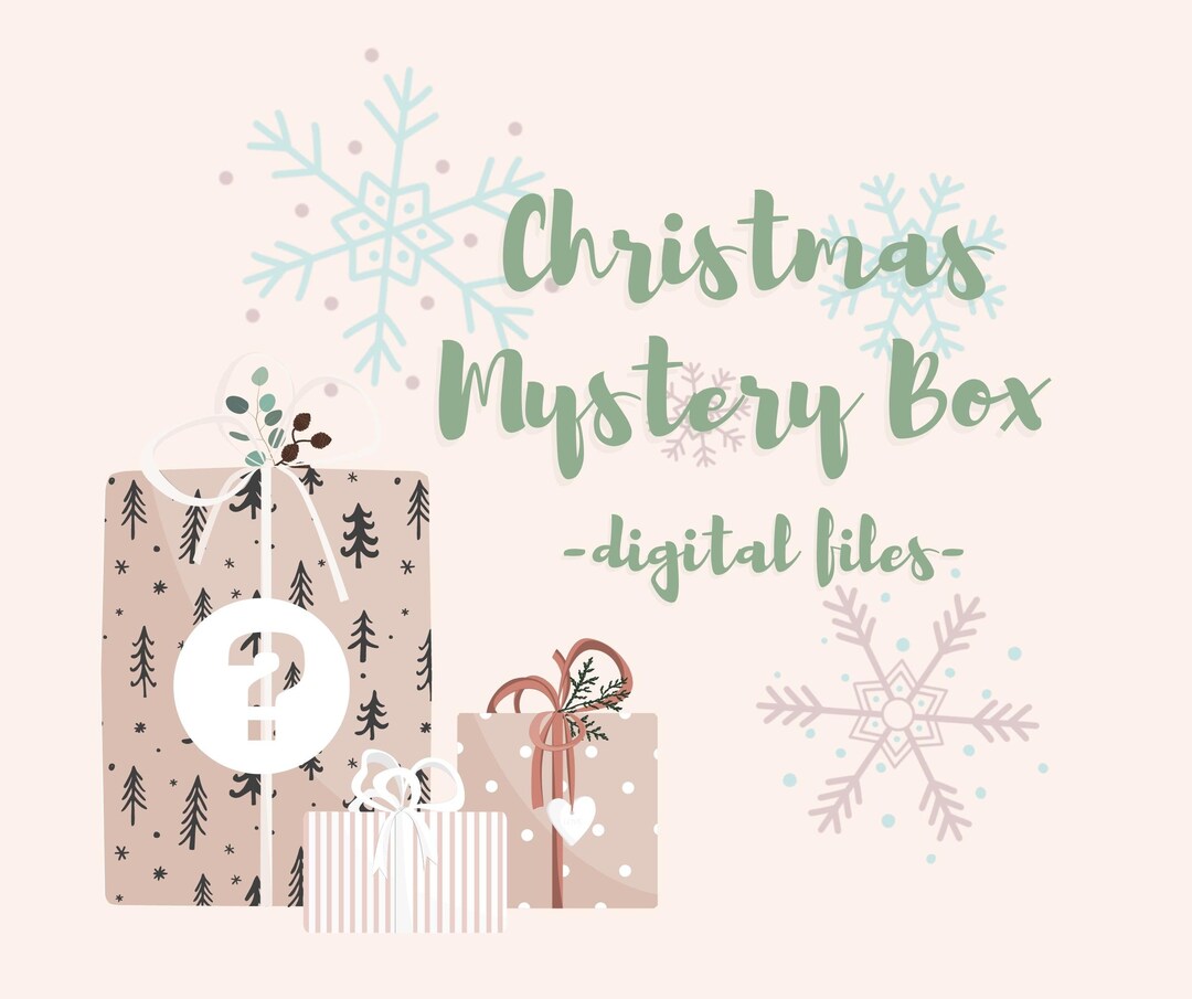 Christmas Mystery Box Digital Vector Kit Vector Laser Etsy