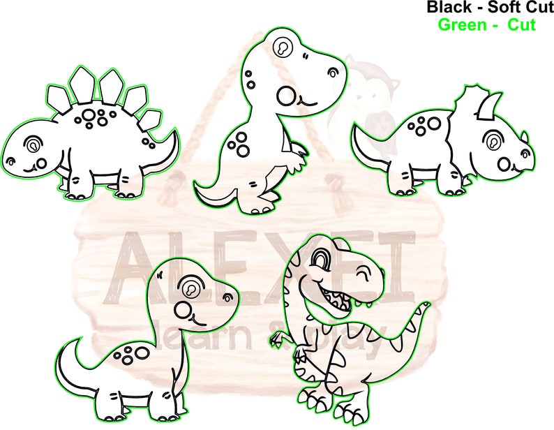 Dinosaur Vector Laser Cut Template Dinosaur Cut File Etsy