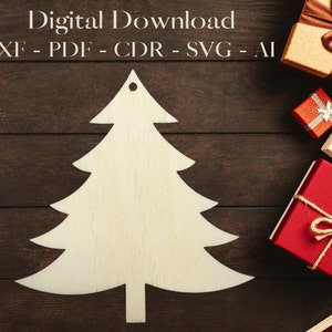 Christmas Ornament - Lase Cut Files - Christmas Gifts - CNC Christmas - Christmas Decoration - SVG Ornaments - DXF Christmas Vector Template