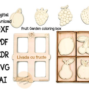 Vector laser gesneden sjabloon fruit, Fruit Garden voor het schilderen van lasermodel, vector gesneden bestand, digitale vector kunst, cnc-bestand, cnc-patroon