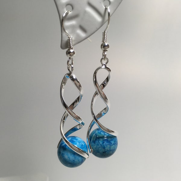 Earrings Crazy Lace Agate