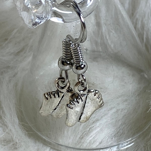 Mini Footprint Earrings