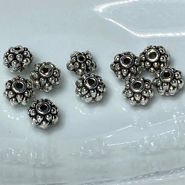 20 Stück Zwischenperlen 6 mm altsilber