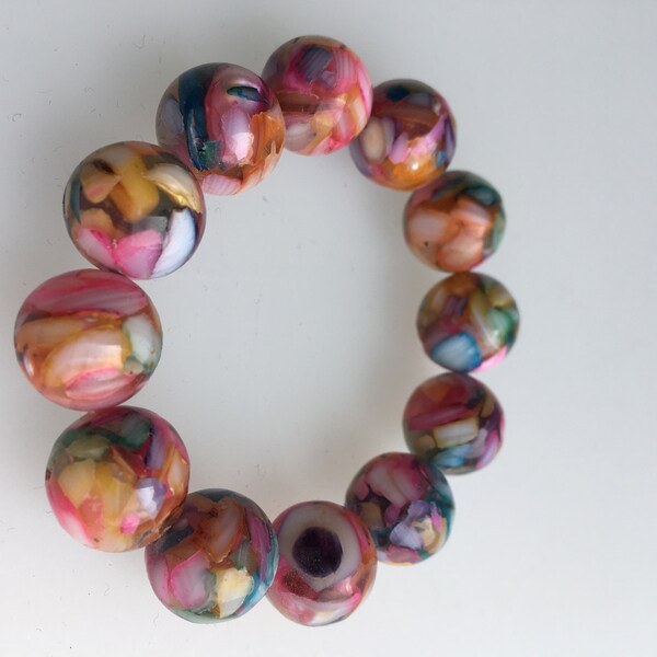 Bracelet shell beads pink