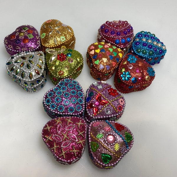 Glitter Jewelry Packaging Heart-Shaped 45 mm