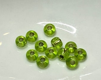 10 pièces acrylique perle 5 mm herbe verte