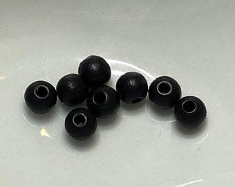 10 pièces perle acrylique 5 mm noir