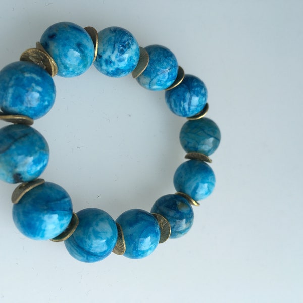 Bracelet Crazy Lace Agate blue-turquoise