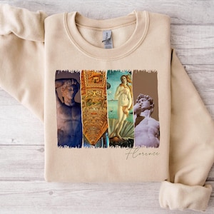 Renaissance Kunst Brushstroke Shirt Design | PNG Kunst Geschenke, Künstler Bekleidung & T-Shirt Sublimation | Florenz Italien Art