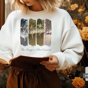 Brushstroke Ballet Shirt Design | Degas Ballerina Artwork PNG | Digital Download Tshirt Degas Dancers