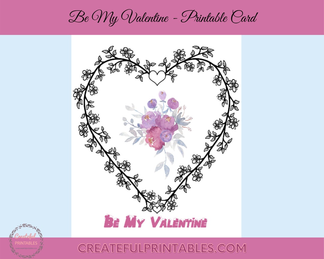 Printable Valentine's Card - Etsy
