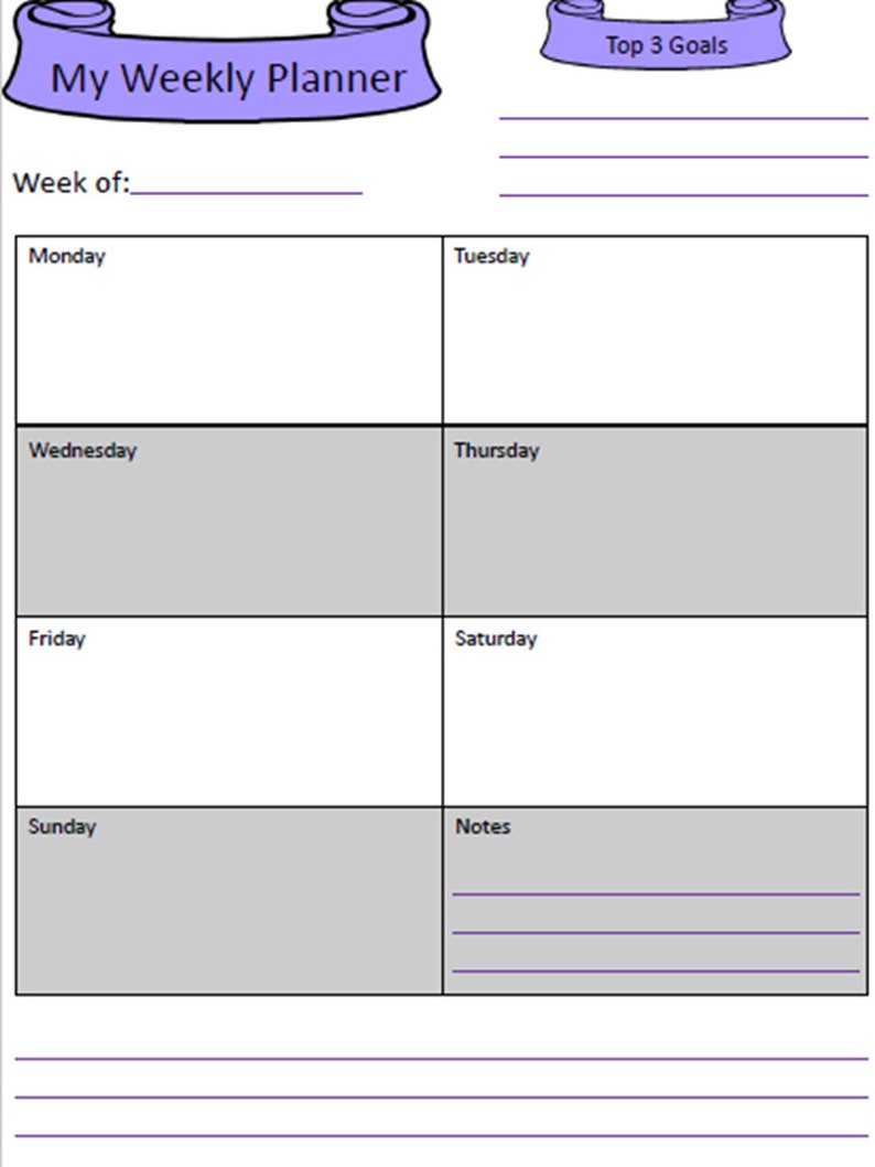 Printable Weekly Planner Printables PDF image 6