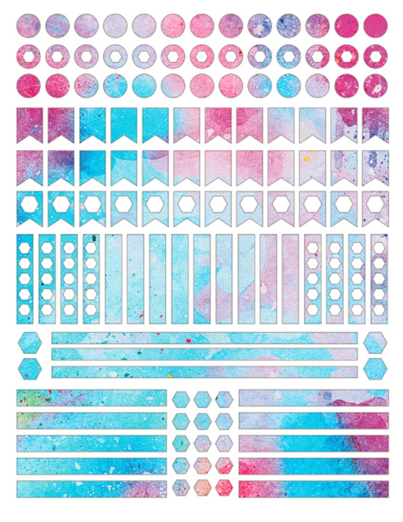 Printable Washi Tape and Stickers PDF image 2