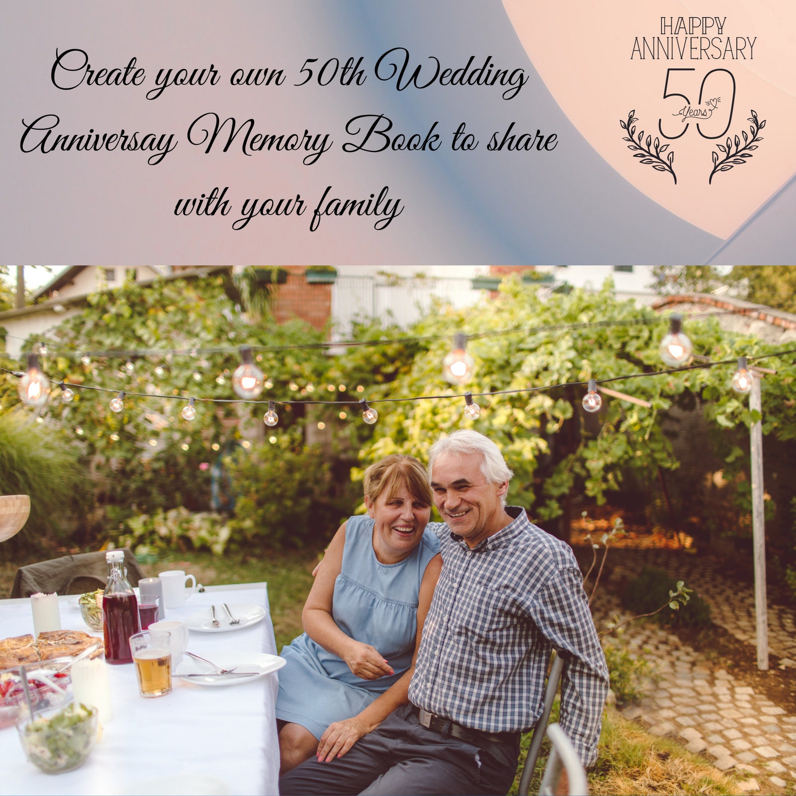 50th Year Anniversary Printables Set Digital PDF Family Memories - Etsy