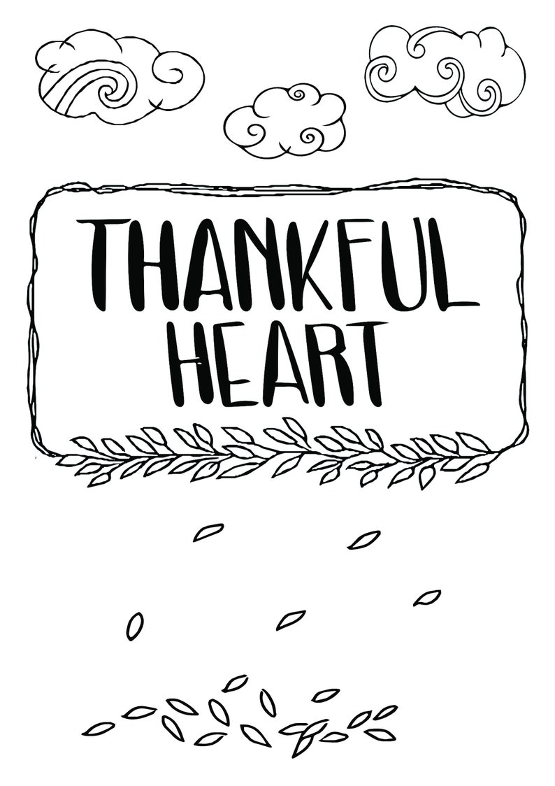 Thankful Heart Templates - Etsy