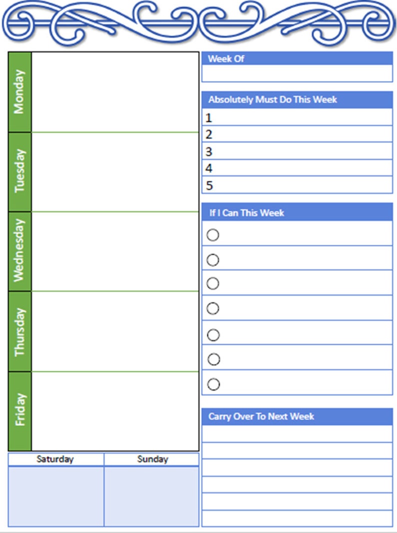 Printable Weekly Planner Printables PDF image 4