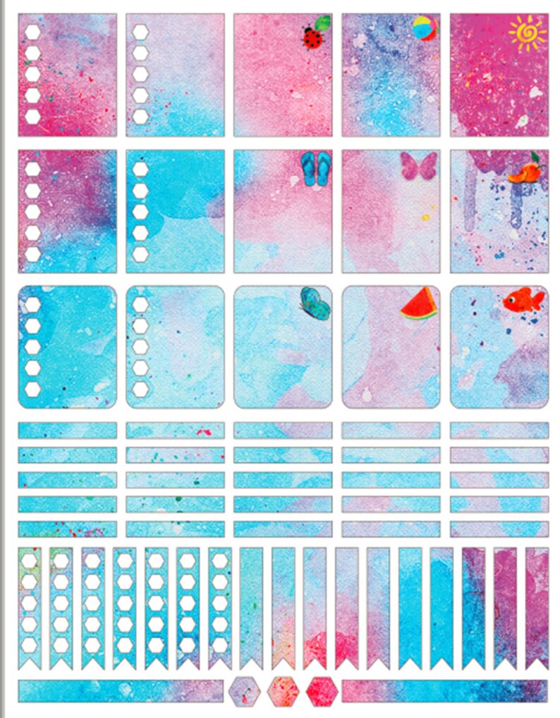 Printable Washi Tape and Stickers PDF image 3