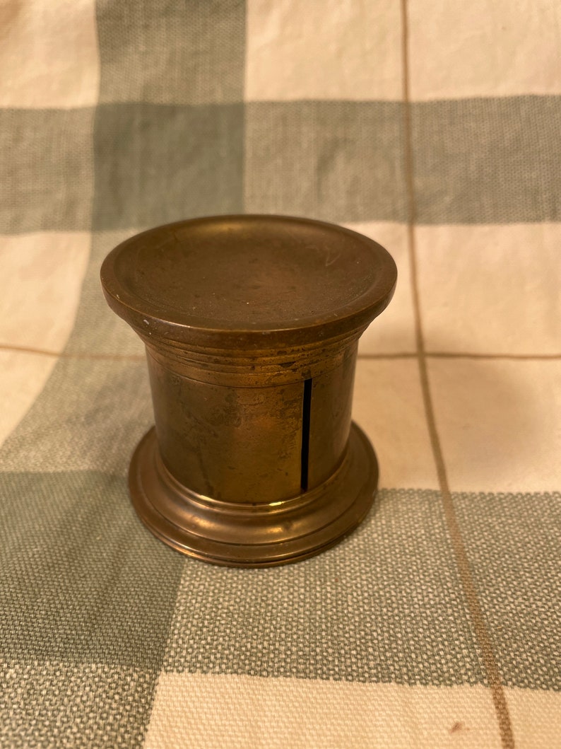 Vintage Solid Brass Stamp Roll Holder From India Etsy