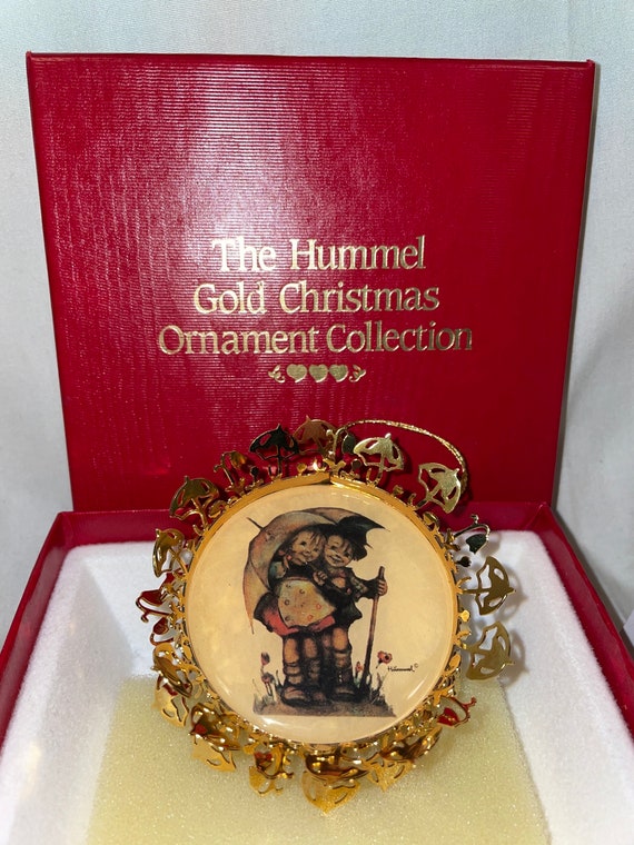 Vintage Hummel sunny Weather Gold Christmas Ornament Etsy