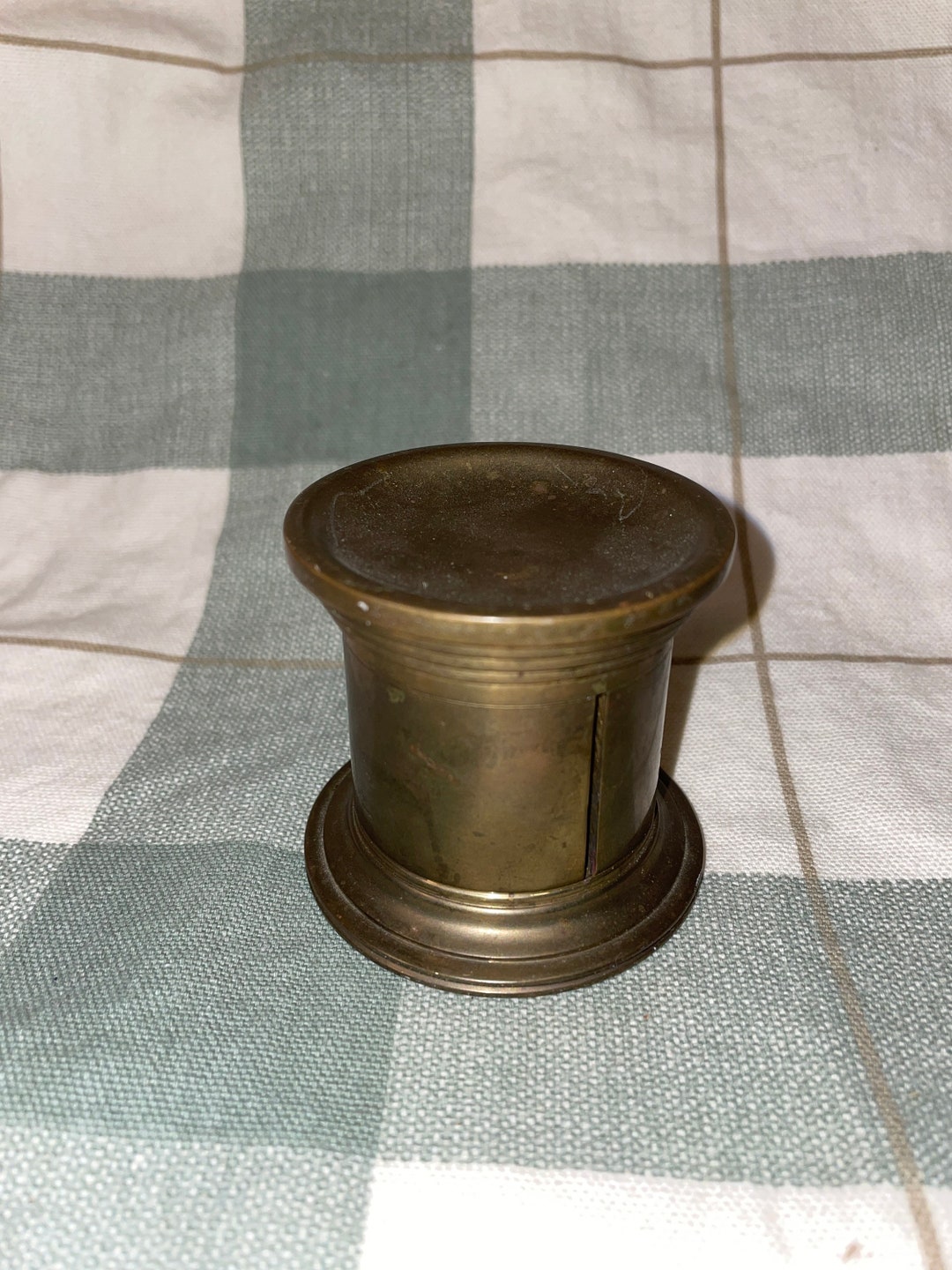 Vintage Solid Brass Stamp Roll Holder From India Etsy