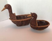 Wicker Duck Planter Basket- Set of 2
