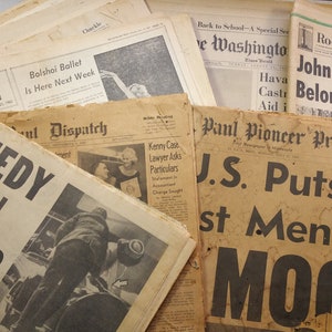 SCELTA Sezioni di giornali anni '60 Vintage Invecchiato Diario di scarto Effimere Foto Vecchie pubblicità Immagini Scrapbooking Kit retrò Bundle Forniture fai da te Ingiallito