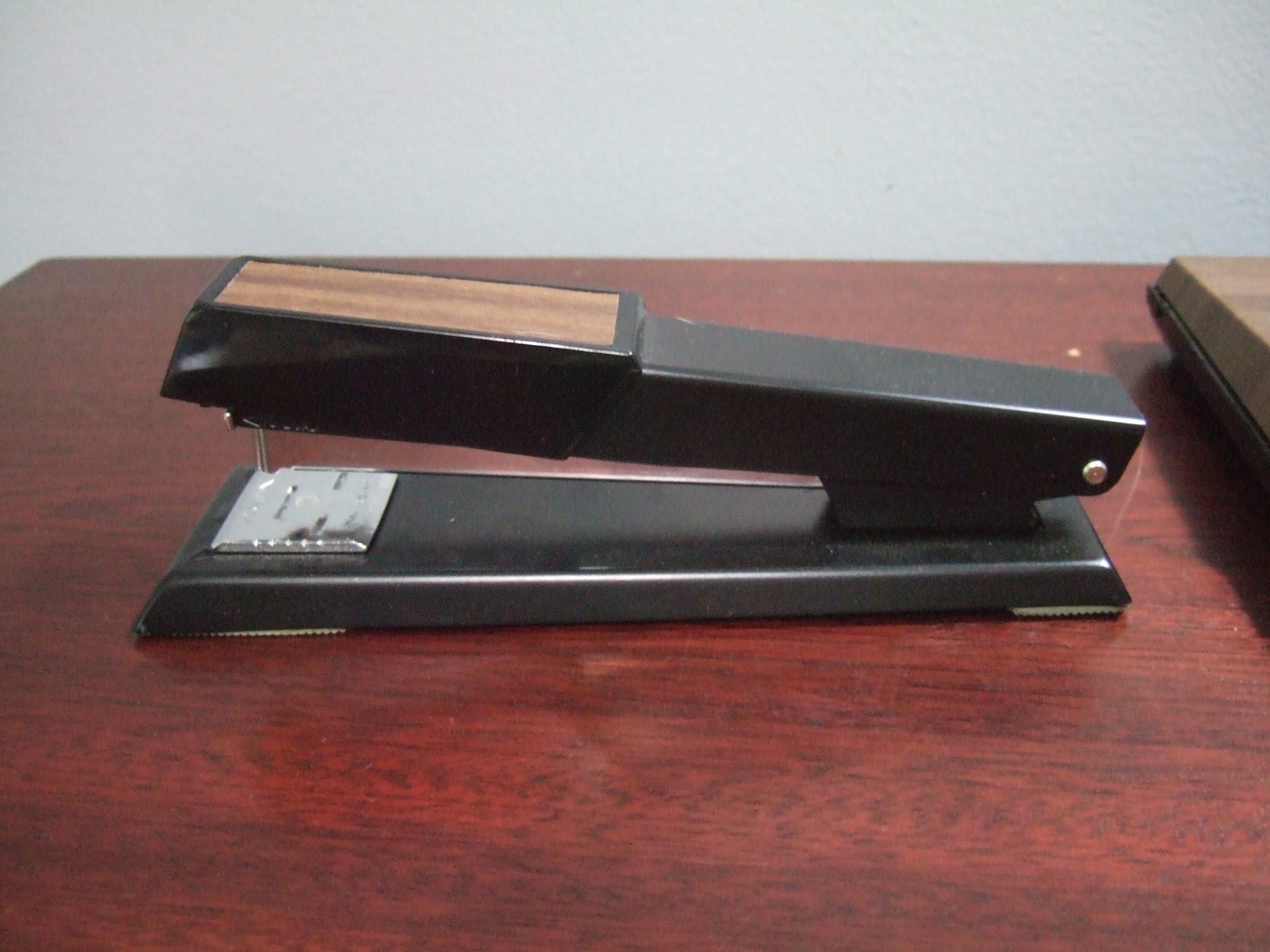 Jahrgang MCM Holz Getreide Desktop Hefter Notizblock Bleistift | Etsy