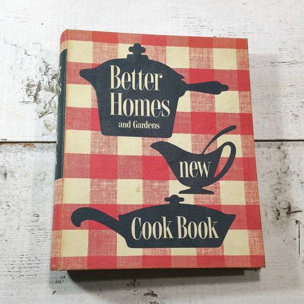 Better Homes & Gardens Nuovo libro di ricette 1953 Ricette preferite vintage Plaid Raccoglitore ad anelli Libro di cucina Cucina Cena Cottura al forno Cibo Casseruola