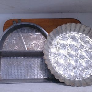 WYBÓR Ovenex Starburst Cake Pans Vintage Round Slide Niklowane pieczenie Rustykalne N93 Tin Metal Kuchnia Wiejski Dom Dekor Prostokąt