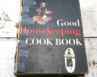 1963 Good Housekeeping Cookbook Vintage Recipes Cook Book Midcentury Kitchen Receipts Wife Baking Supper Dinner Meals Favorite Desserts Old