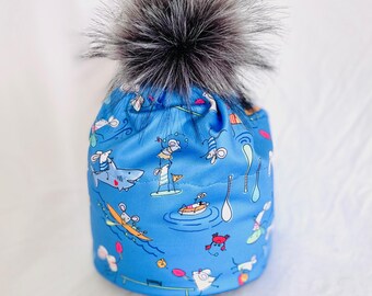 MICE ADVENTURERS Alpine or Nordic Style 4 way stretch with fleece lined and Pompom 2 colors