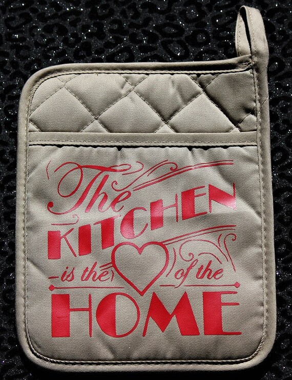 Funny Kitchen Pot Holder Kitchen Sayings Kitchen Decor Red Etsy