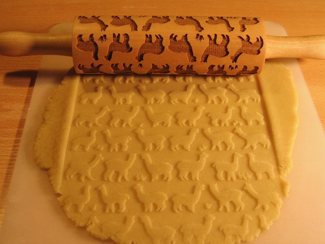 Alpacas Embossing Rolling Pin. Engraved rolling pin with Etsy