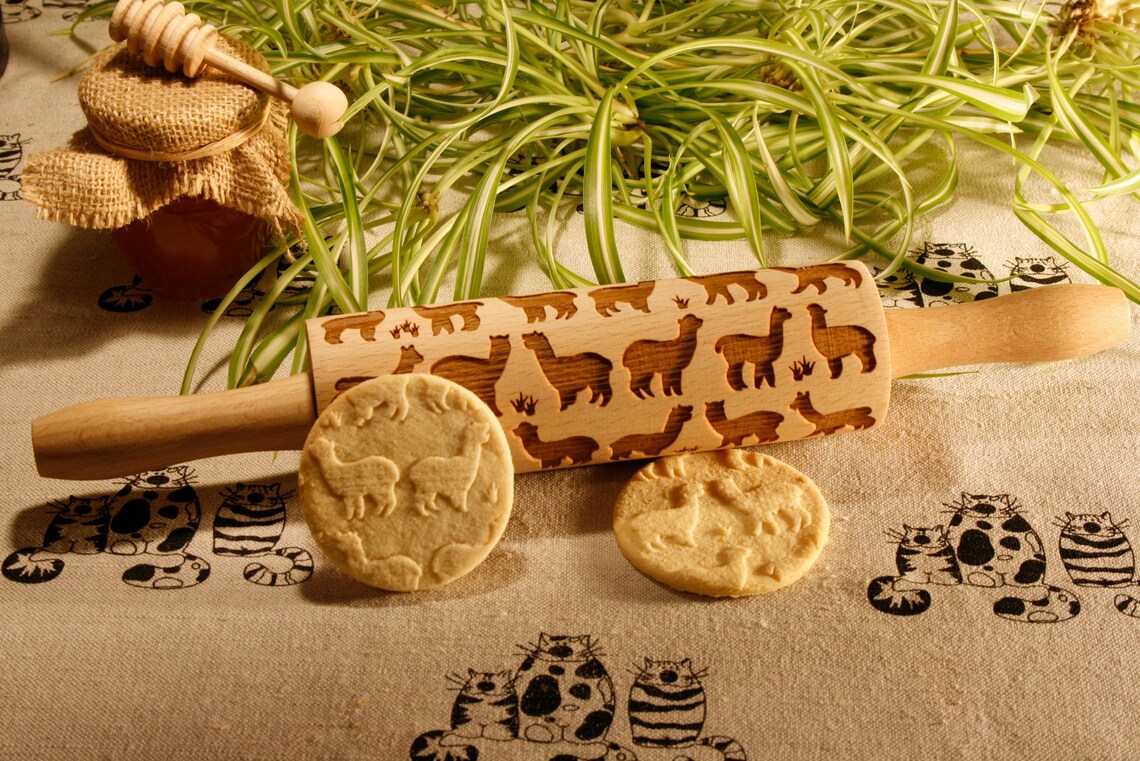 Alpacas Embossing Rolling Pin. Engraved rolling pin with Etsy
