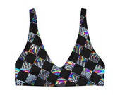 Sultry Top in Checkmate Eco-Friendly Rave Swim Wear Bikini Set Available