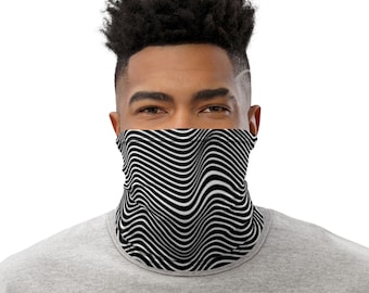 Wavy Mask // Trippy Face Covering // Festival Fashion // Rave Outfit Accessories