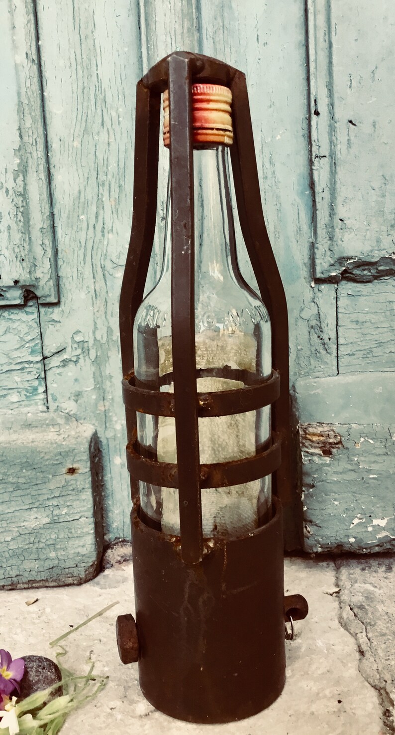 Quirky Vintage French Bottle Cage Bottle Guard Poison Etsy