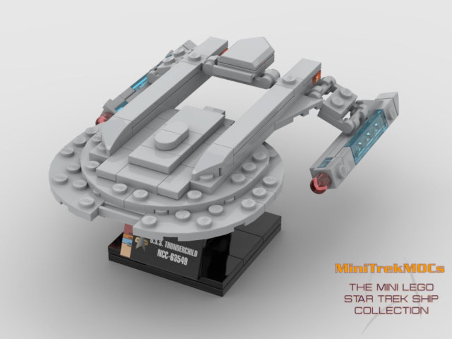 LEGO Star Trek MOC Mini AkiraClass Ship USS Thunderchild Etsy
