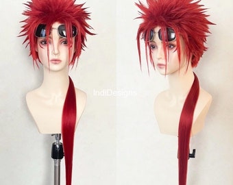 Red Spiky Reno Cosplay Wig