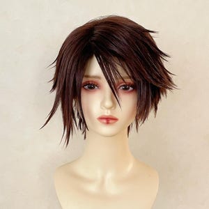 Squall Dark Brown Cosplay Wig