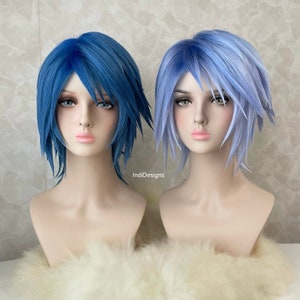 Aqua blue cosplay wig