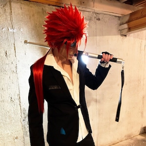 Ready to Ship Red Spiky Reno Cosplay Wig Etsy