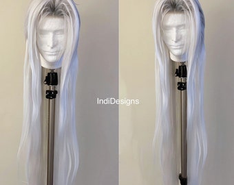 Sephi Silver grey long cosplay wig