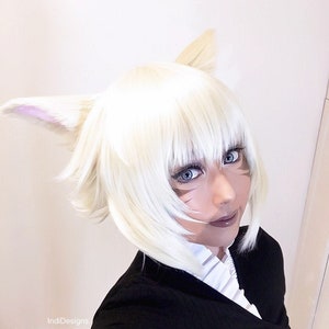 Y’shtola cosplay wig with attached ears