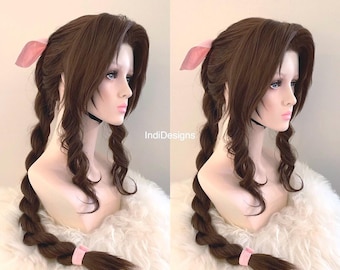 Rope braid cosplay wig with attached bow
